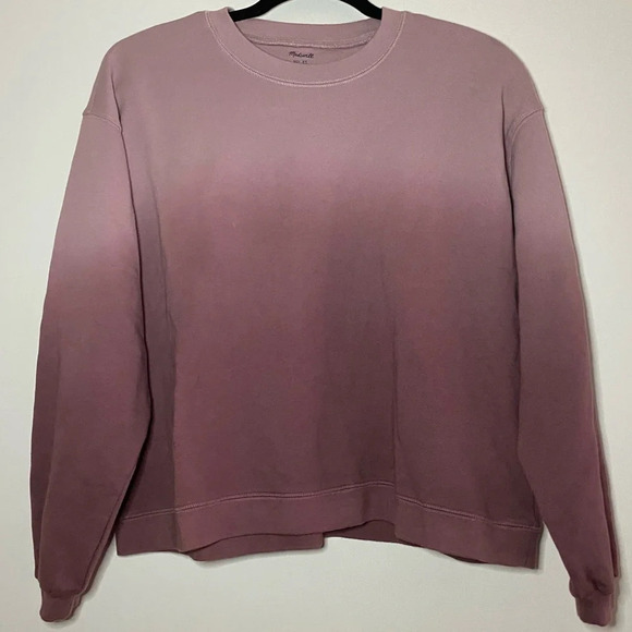 Madewell Tops - Madewell Dip-Dye (Re)sourced Cotton Swing Sweatshirt XS NWT